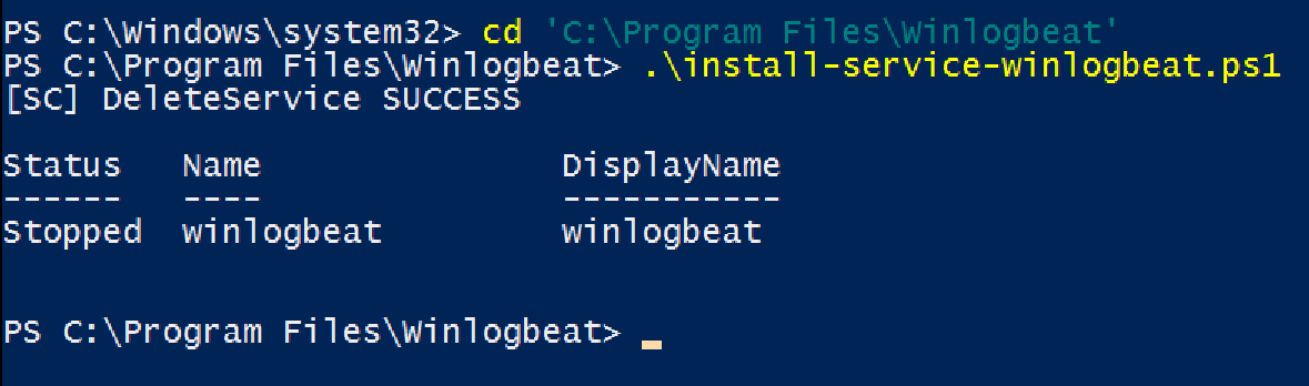 Winlogbeat Installation